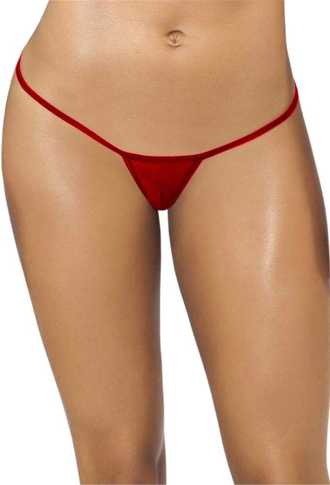 Kırmızı Transparan Tül String Tanga TM1115